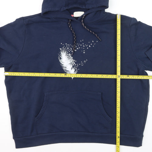 Mountain Warehouse Women's Navy Pullover Hoodie Size 22 Feather Print