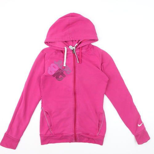 Nike Women's Pink Dri-FIT Full Zip Hoodie Size S