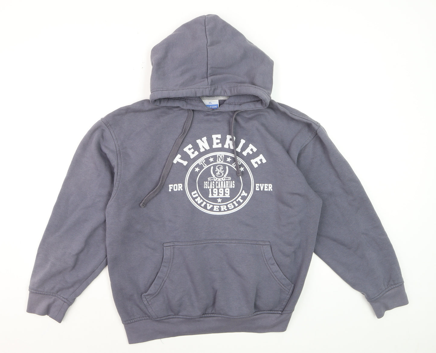 SAFON Boys Grey Pullover Hoodie Tenerife University Print XL Cotton Blend