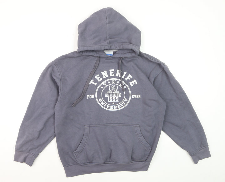 SAFON Boys Grey Pullover Hoodie Tenerife University Print XL Cotton Blend