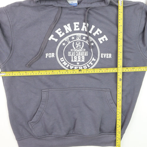 SAFON Boys Grey Pullover Hoodie Tenerife University Print XL Cotton Blend