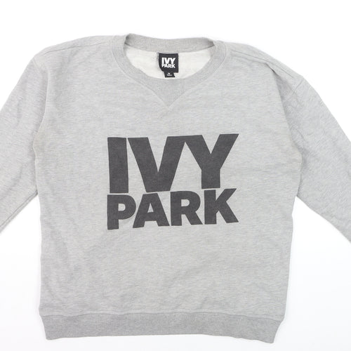 IVY PARK Men's Grey Crew Neck Pullover Sweatshirt M