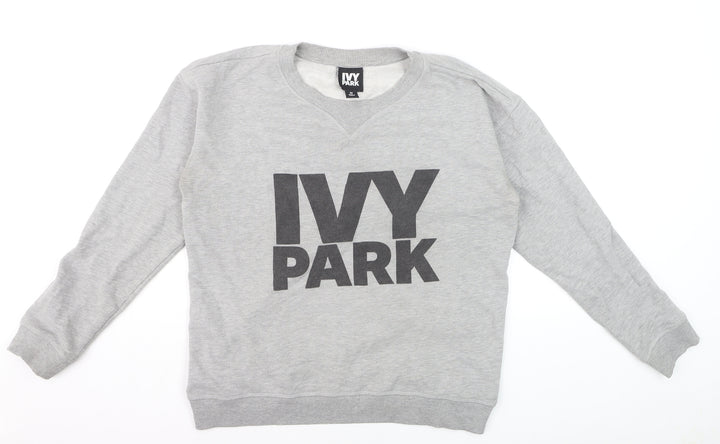 IVY PARK Men's Grey Crew Neck Pullover Sweatshirt M