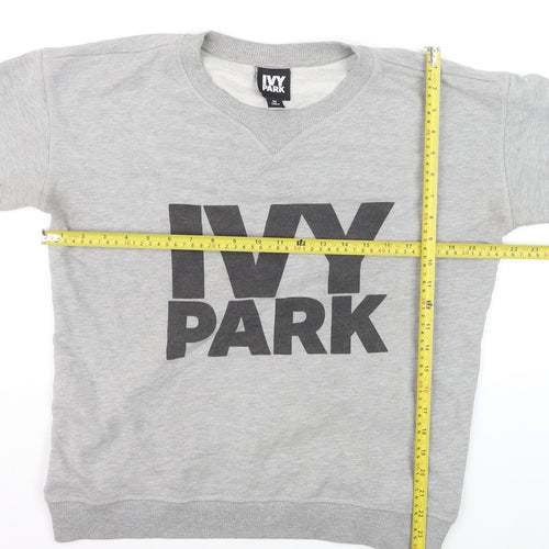 IVY PARK Men's Grey Crew Neck Pullover Sweatshirt M