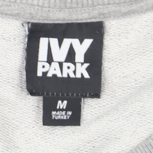 IVY PARK Men's Grey Crew Neck Pullover Sweatshirt M
