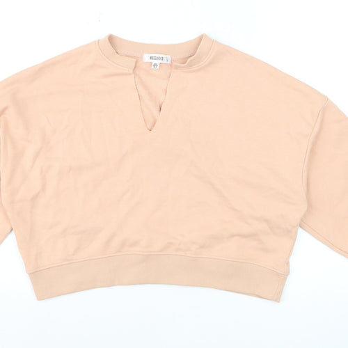 Missguided Women Beige UK 8 Pullover Sweatshirt Relaxed Fit