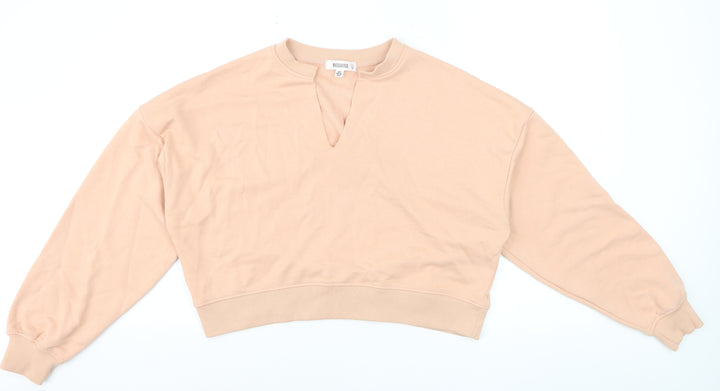 Missguided Women Beige UK 8 Pullover Sweatshirt Relaxed Fit