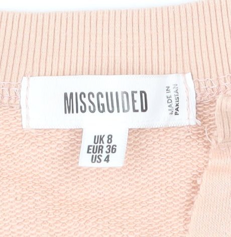 Missguided Women Beige UK 8 Pullover Sweatshirt Relaxed Fit
