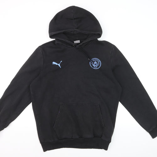 Puma Mens Black Medium Pullover Hoodie Manchester City Fleece