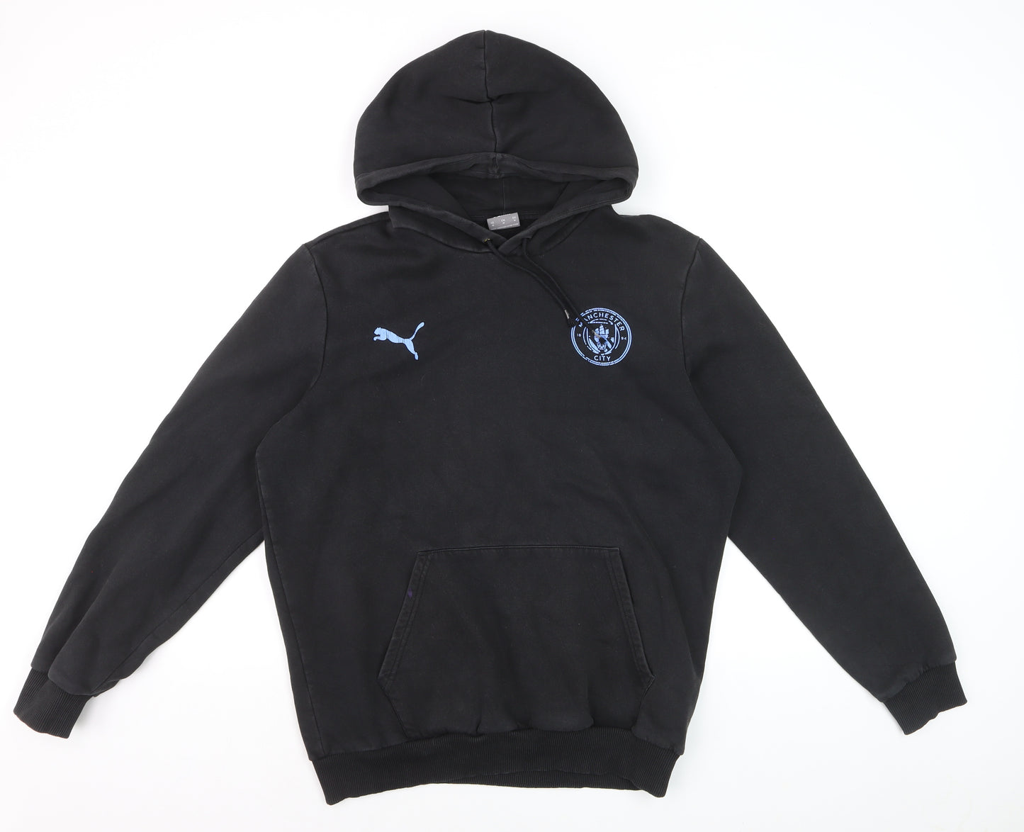 Puma Mens Black Medium Pullover Hoodie Manchester City Fleece