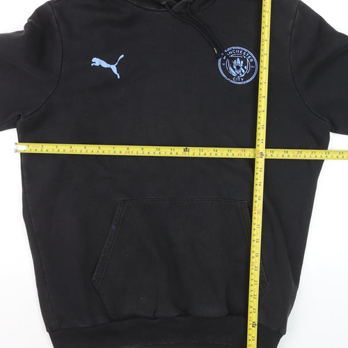 Puma Mens Black Medium Pullover Hoodie Manchester City Fleece