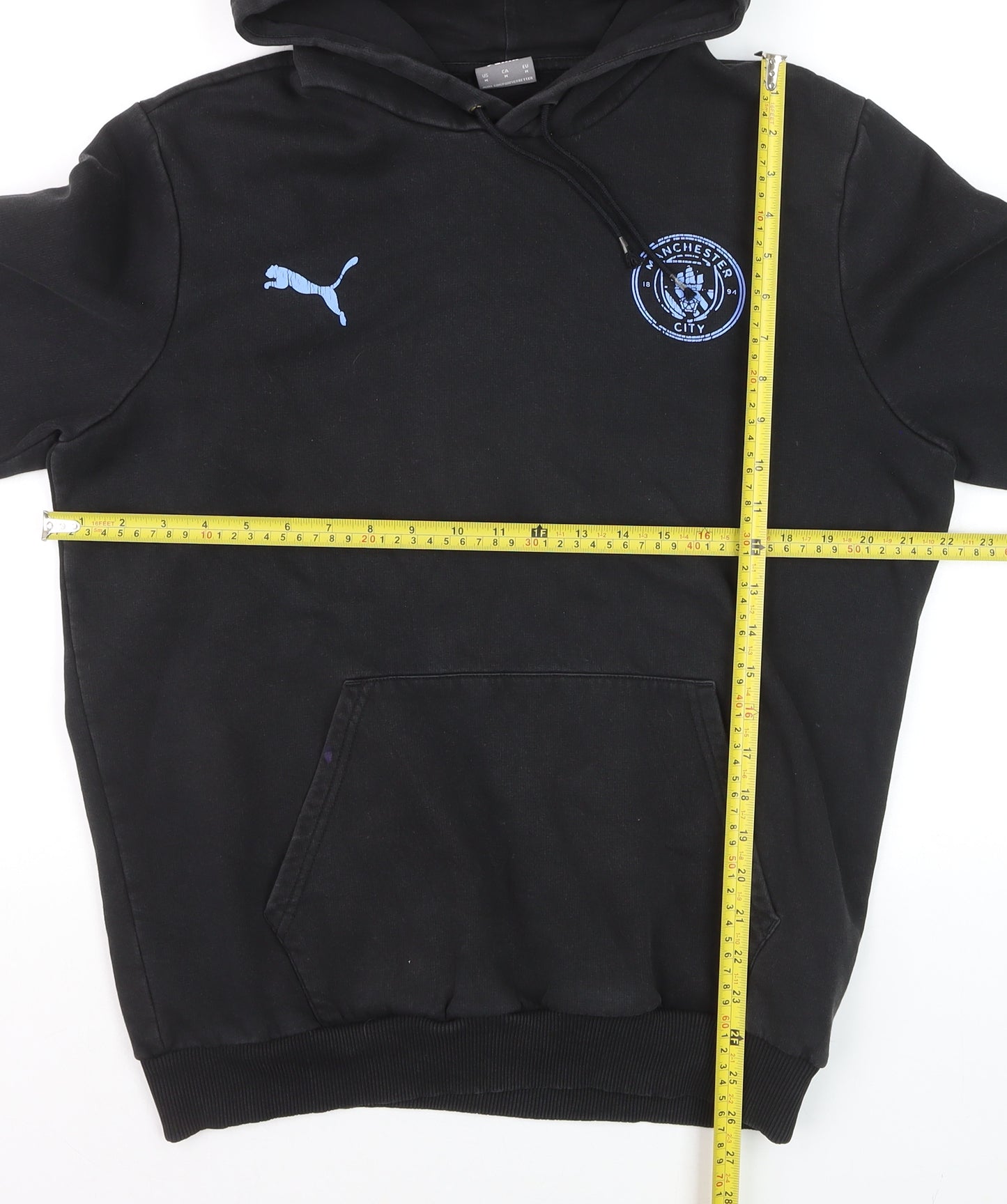 Puma Mens Black Medium Pullover Hoodie Manchester City Fleece