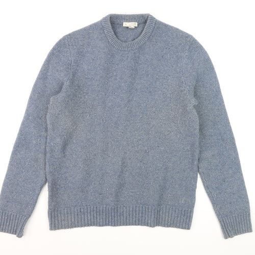 Gap Men's Blue Lambswool Crew Neck Pullover Jumper M