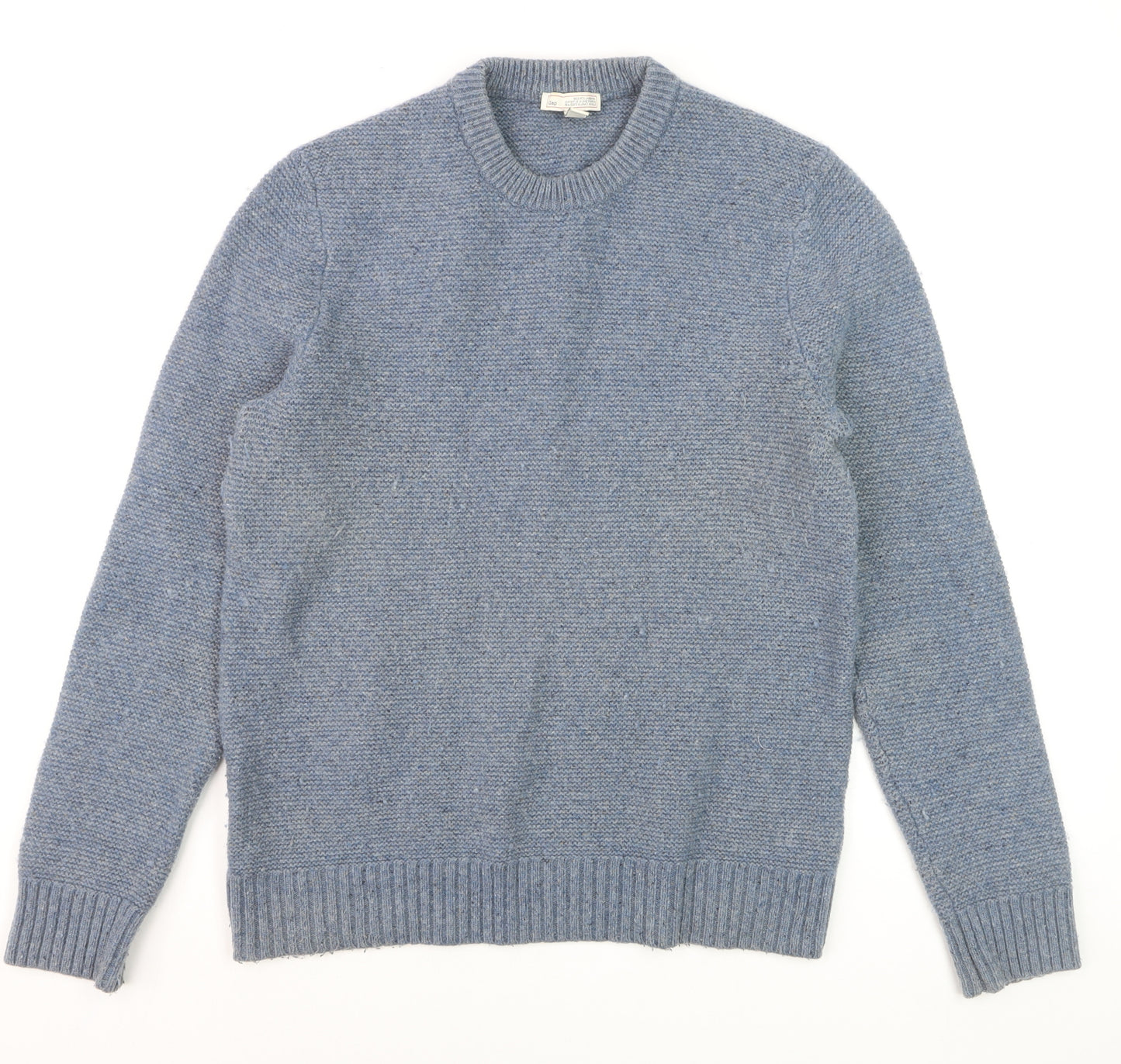 Gap Men's Blue Lambswool Crew Neck Pullover Jumper M