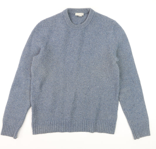 Gap Men's Blue Lambswool Crew Neck Pullover Jumper M