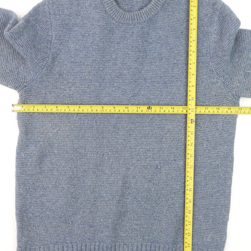 Gap Men's Blue Lambswool Crew Neck Pullover Jumper M