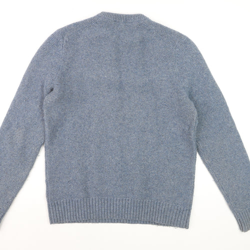 Gap Men's Blue Lambswool Crew Neck Pullover Jumper M