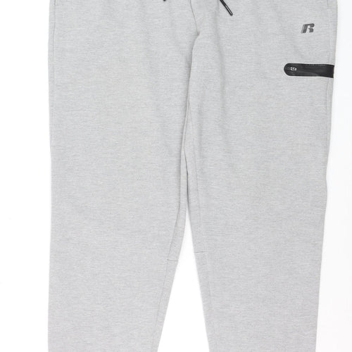 Russell Athletic Men’s Grey Jogger Trousers Size L 36in Regular Fit