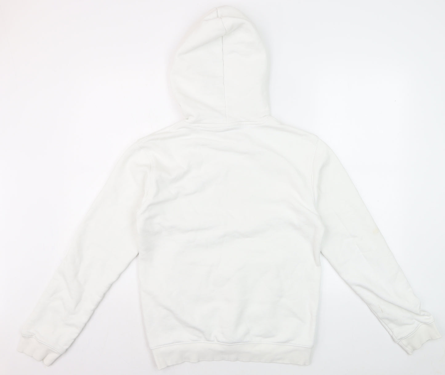 Adidas Girls White XS Pullover Fleece Hoodie with Logo