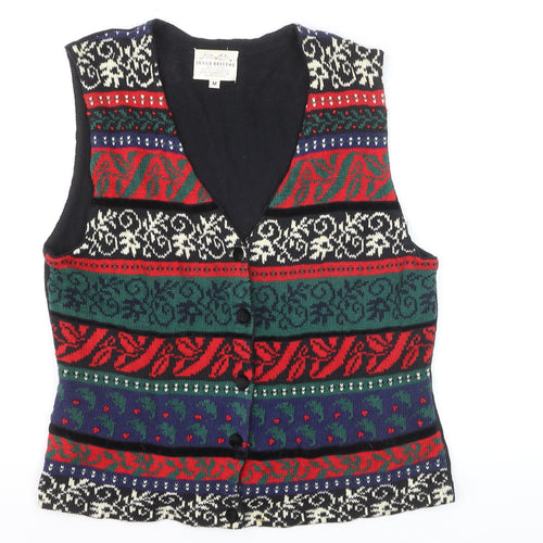 Susan Bristol Men's Multicoloured Fair Isle Knit Sleeveless Vest M
