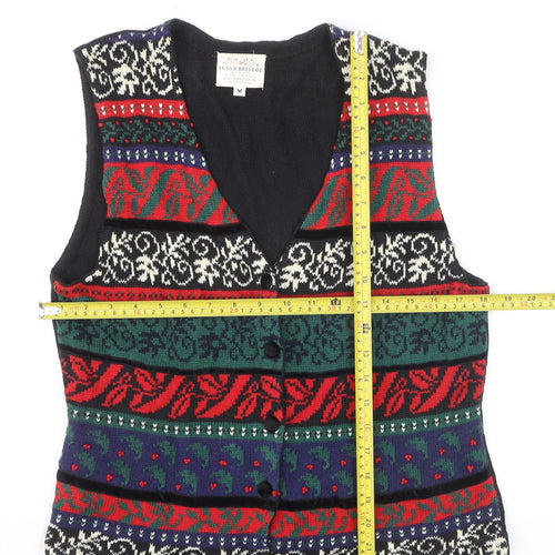 Susan Bristol Men's Multicoloured Fair Isle Knit Sleeveless Vest M