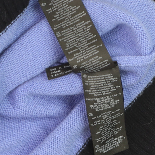 Hobbs Women’s Blue Roll Neck Wool Jumper Size M