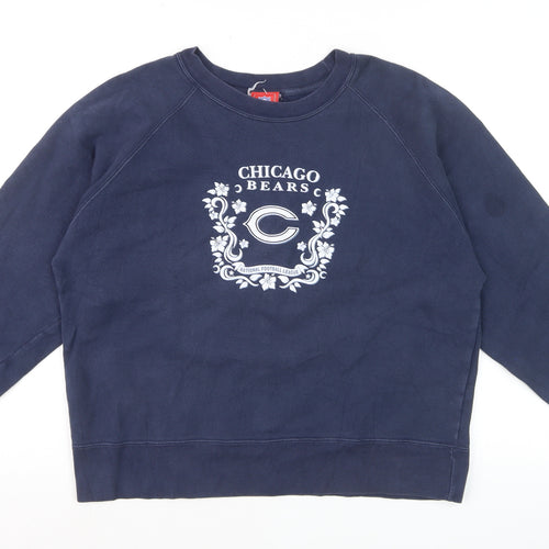 NFL For Her Chicago Bears Navy Blue Cotton Sweatshirt Women's L