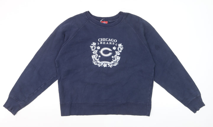 NFL For Her Chicago Bears Navy Blue Cotton Sweatshirt Women's L