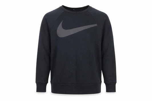 Front view of Nike Men's Black Dri-Fit Pullover Sweatshirt XS Athletic Fit