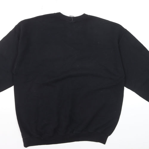 Gildan Men's Black Heavy Blend Graphic Pullover Sweatshirt L