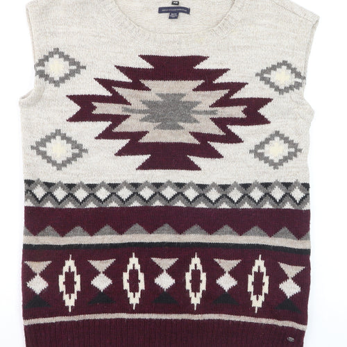 American Eagle Outfitters Men's Beige Aztec Wool Knit Vest XS