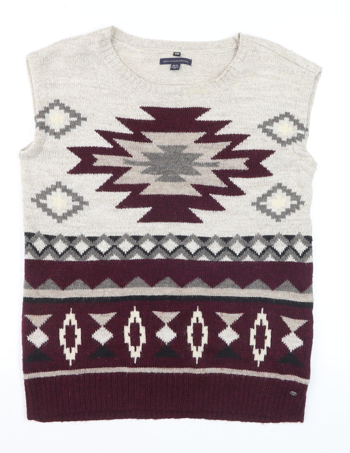 American Eagle Outfitters Men's Beige Aztec Wool Knit Vest XS