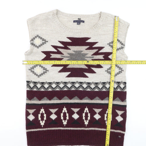American Eagle Outfitters Men's Beige Aztec Wool Knit Vest XS