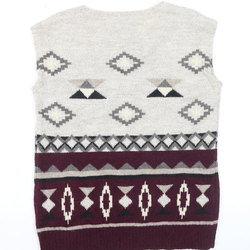 American Eagle Outfitters Men's Beige Aztec Wool Knit Vest XS