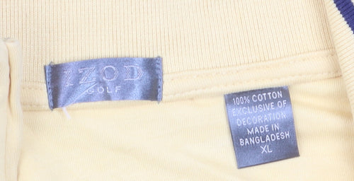 IZOD Men’s Beige XL 1/2 Zip Cotton Golf Sweatshirt