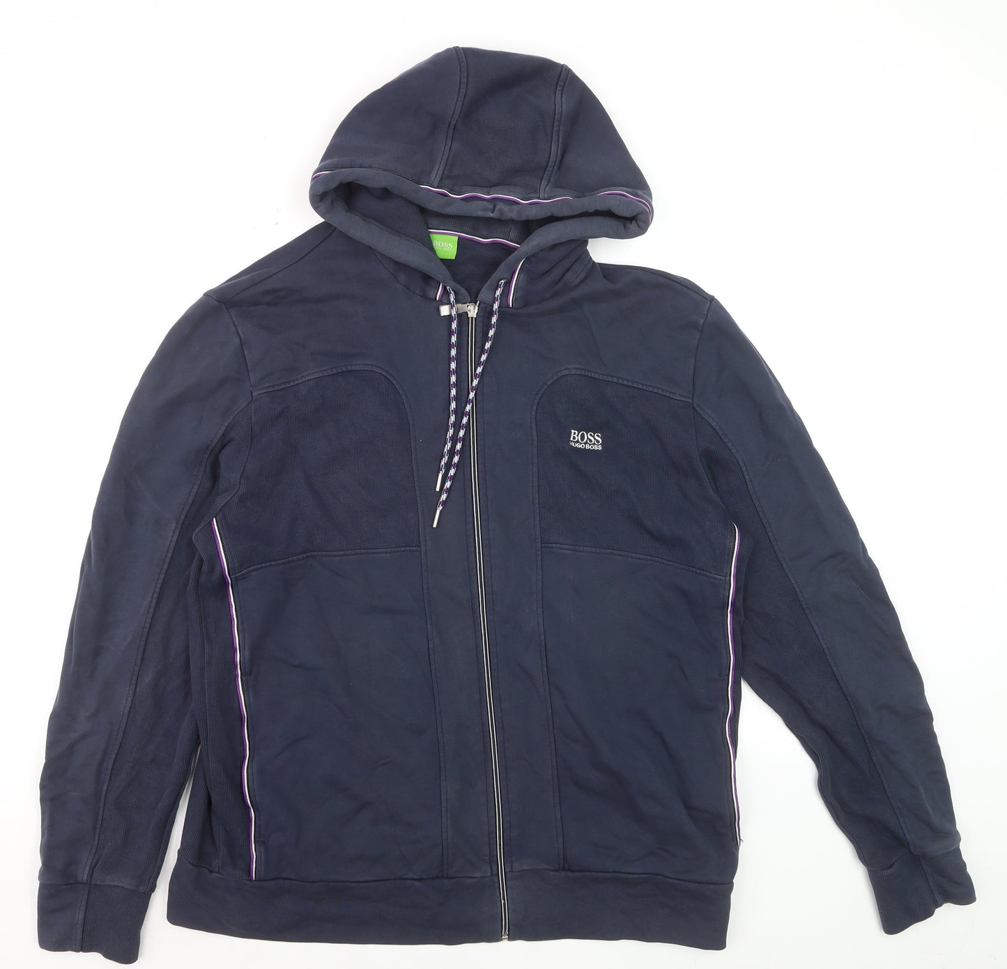 Hugo Boss Men's Blue Full Zip Hoodie XL Regular Fit