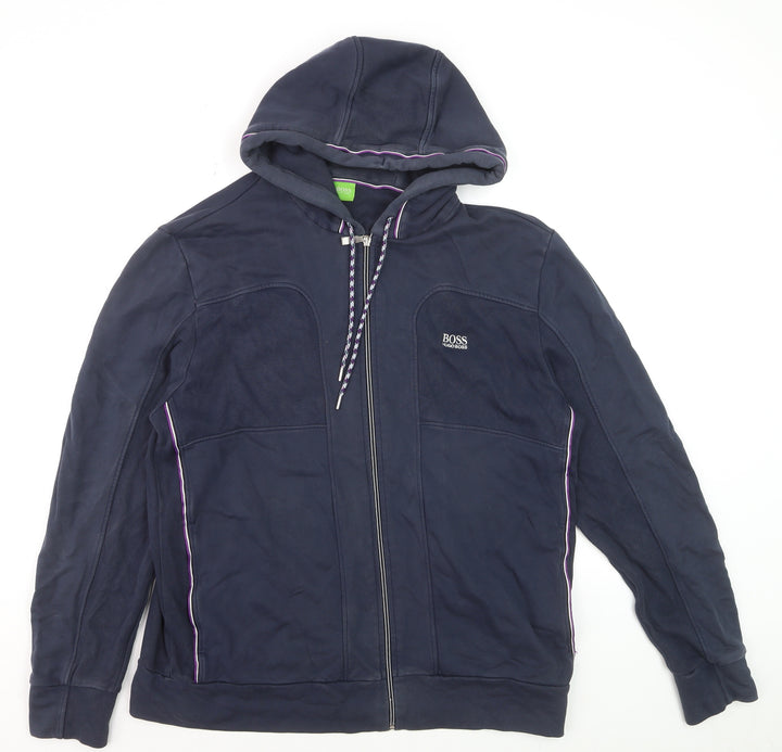 Hugo Boss Men's Blue Full Zip Hoodie XL Regular Fit
