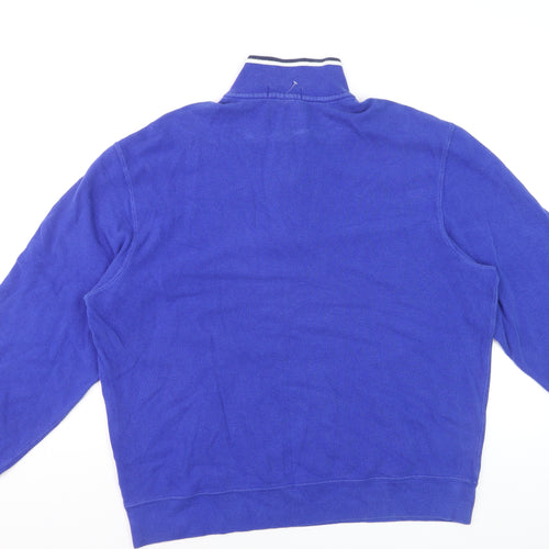 Polo Ralph Lauren Men's Blue XL 1/4 Zip Cotton Sweatshirt