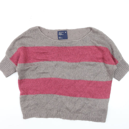 American Eagle Outfitters Women's Multicoloured M Chunky Knit Pullover Jumper
