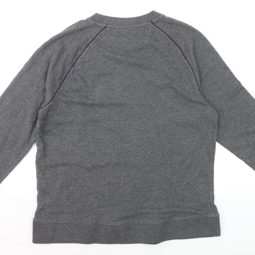 FILA Men's Grey Logo Pullover Sweatshirt M Regular Fit