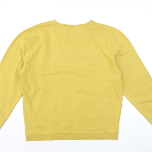 Shark Tee Men's Yellow Galveston Island Texas Pullover Sweatshirt L