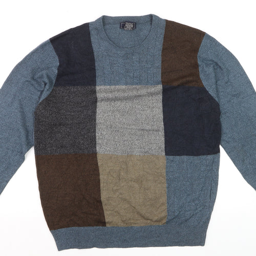 Dockers Mens Multicoloured L Knit Crew Neck Pullover Jumper