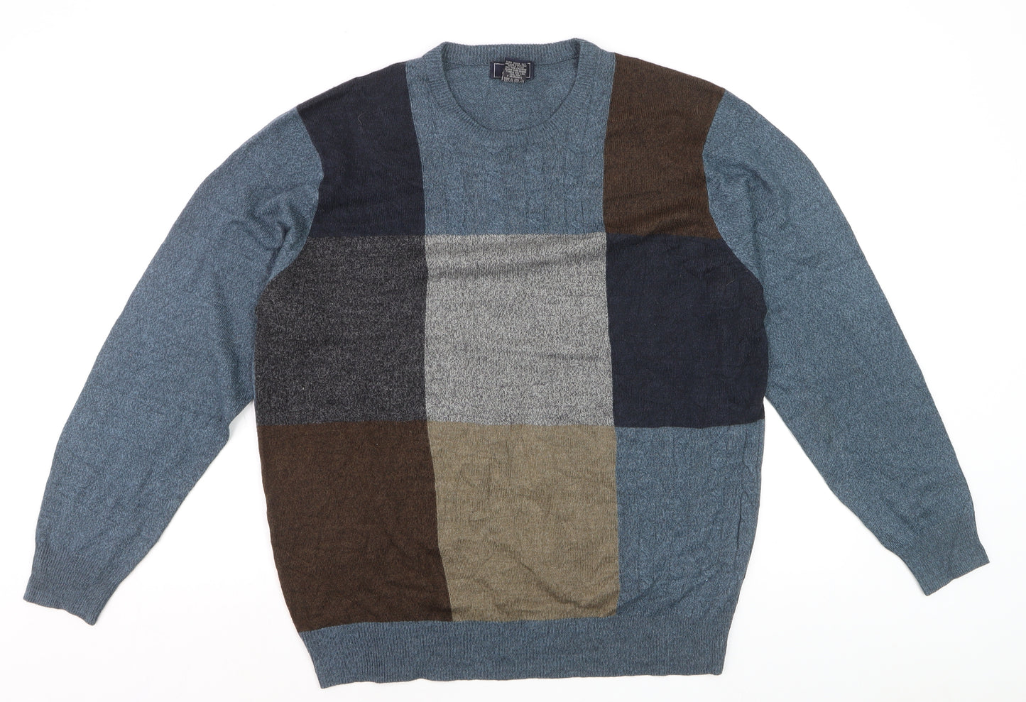 Dockers Mens Multicoloured L Knit Crew Neck Pullover Jumper
