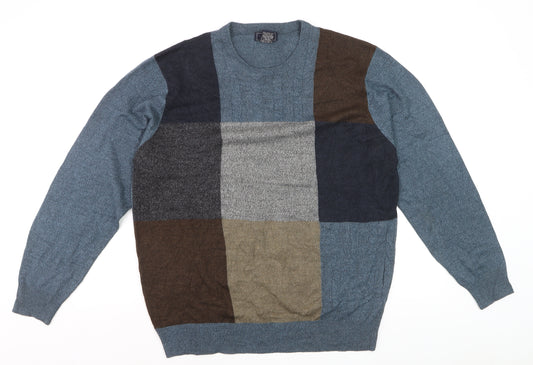 Dockers Mens Multicoloured L Knit Crew Neck Pullover Jumper