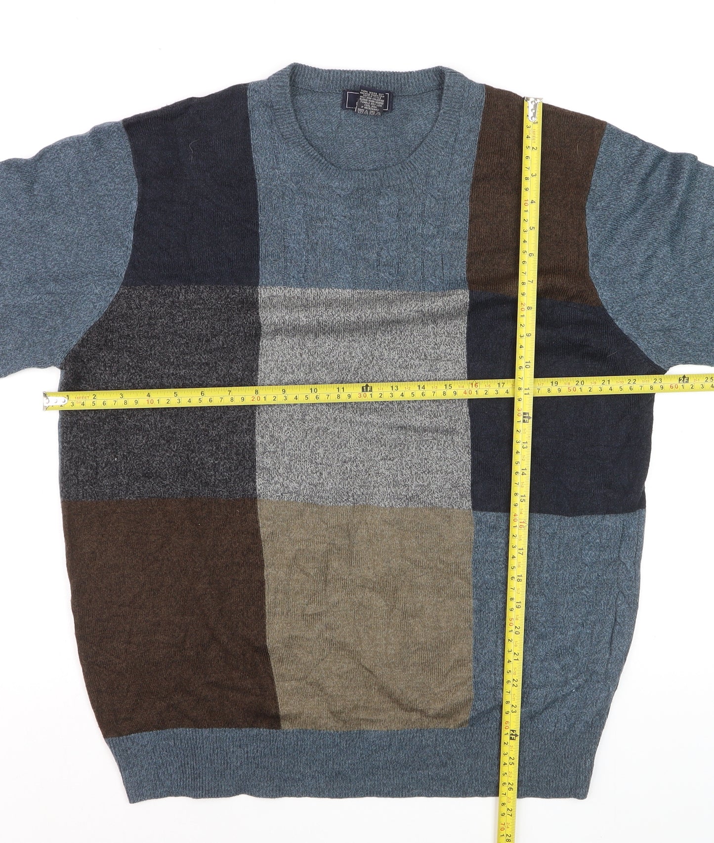 Dockers Mens Multicoloured L Knit Crew Neck Pullover Jumper