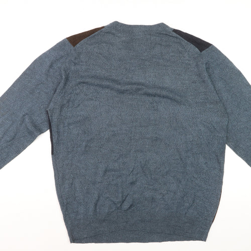 Dockers Mens Multicoloured L Knit Crew Neck Pullover Jumper