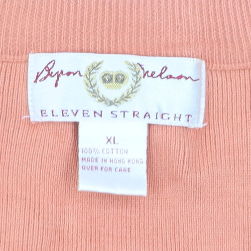 Byron Nelson Men’s Orange Cotton Argyle V-Neck Golf Vest XL