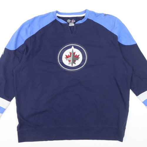 Majestic Men’s Blue 2XL NHL Sports Sweatshirt Regular Fit