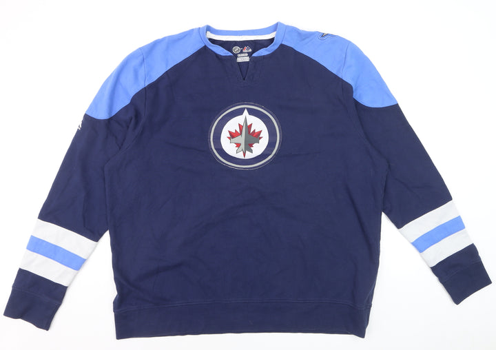 Majestic Men’s Blue 2XL NHL Sports Sweatshirt Regular Fit