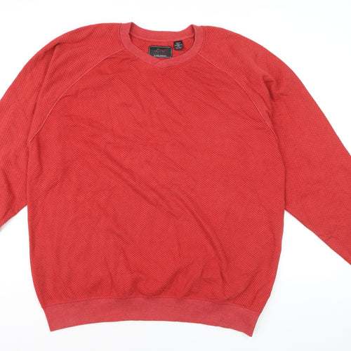 Greg Norman Men's Red XL Pullover Cotton Blend Crew Sweatshirt